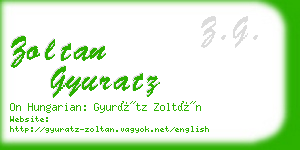 zoltan gyuratz business card